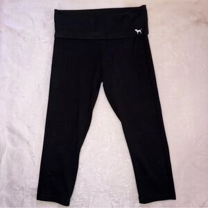 Victoria's Secret PINK black fold over leggings XS